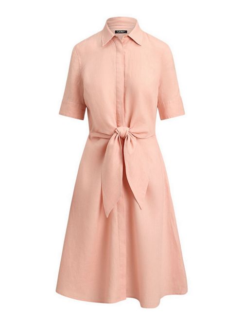 chemisier donna in lino con nodo rosa Ralph Lauren | 200905667023